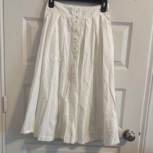 Banana Republic White A-Line Skirt
